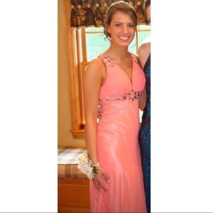 Coral prom dress